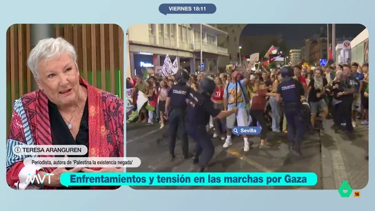 La periodista Teresa Aranguren critica el plan de paz de Trump para Gaza. La periodista Teresa Aranguren critica el plan de paz de Trump para Gaza.