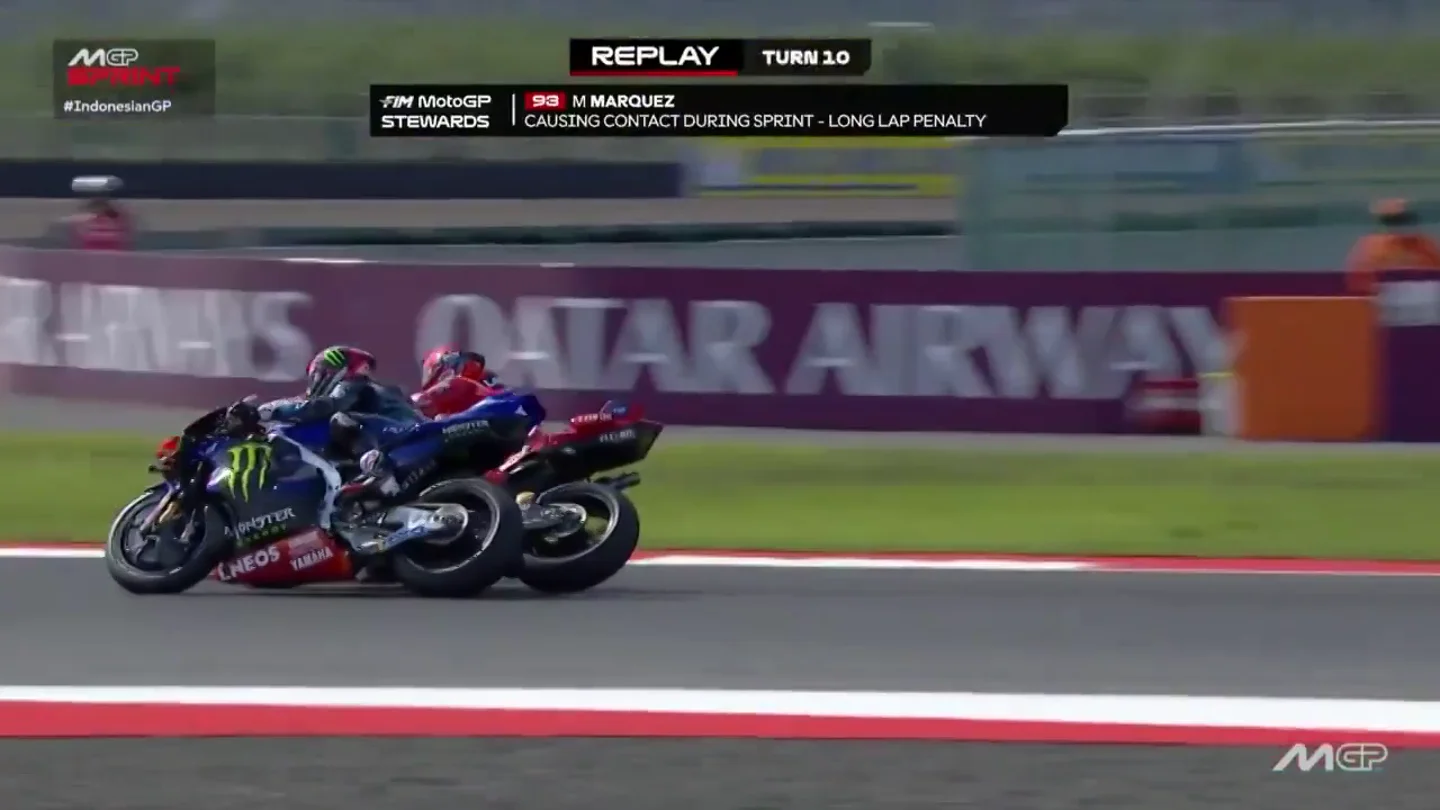 La polémica acción entre Márquez y Rins que terminó con sanción para Marc: "Me he enfadado mucho" La polémica acción entre Márquez y Rins que terminó con sanción para Marc: "Me he enfadado mucho"