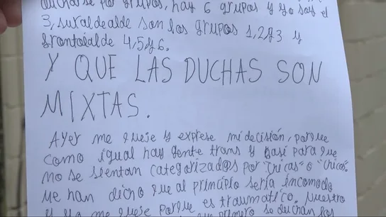 Carta de un menor del campamento de Bernedo Carta de un menor del campamento de Bernedo