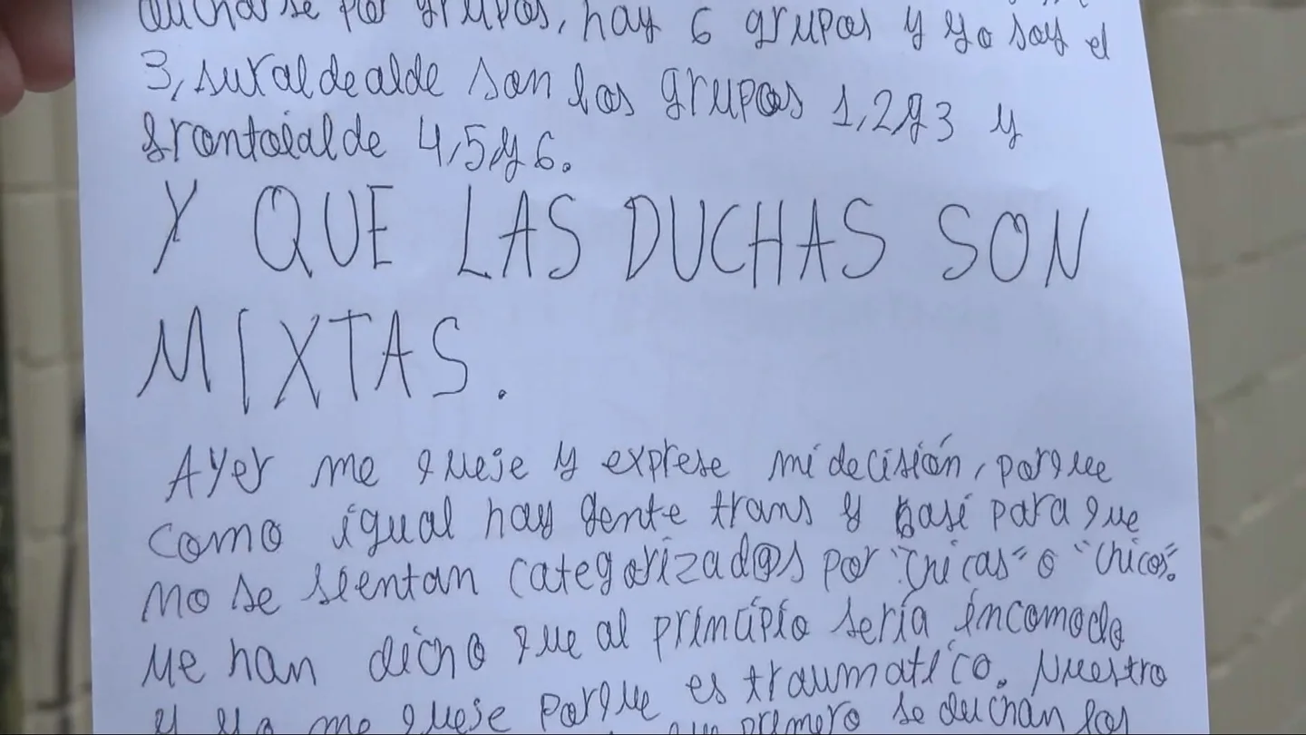 Carta de un menor del campamento de Bernedo Carta de un menor del campamento de Bernedo