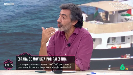 Juan del Val rectifica y pide perdón por decir que había poca gente en la manifestación por Gaza: "Es un error tremendo" Juan del Val rectifica y pide perdón por decir que había poca gente en la manifestación por Gaza: "Es un error tremendo"