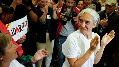 Ada Colau a su llegada a España Ada Colau a su llegada a España