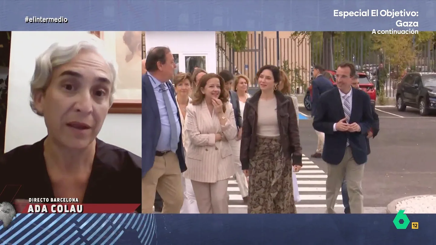 Ada Colau responde a Ayuso: "Me sorprende que hable de ETA en lugar de los miles de niños y niñas asesinados por Netanyahu" Ada Colau asegura en este vídeo que Israel y el PP son parecidos: "El PP de cualquiera que le lleva la contraria dice que es ETA, Israel cualquiera que le lleva la contraria es terrorista".