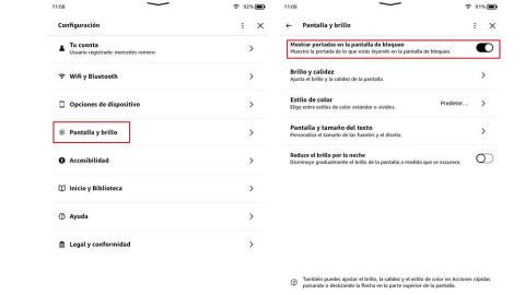 Cambiando el fondo de bloqueo en kindle