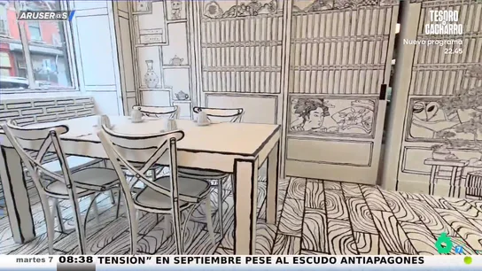 Nueva York abre el primer restaurante bidimensional decorado como un cómic en blanco y negro Nueva York abre el primer restaurante bidimensional decorado como un cómic en blanco y negro