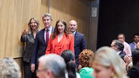 Alicia Garc&iacute;a, Alberto N&uacute;&ntilde;ez Feij&oacute;o, Esther Mu&ntilde;oz y Miguel Tellado en una foto de archivo