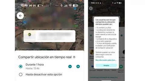 Compartiendo ubicación a través de Google Maps Compartiendo ubicación a través de Google Maps