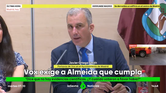 Vox exige a Almeida que cumpla Vox exige a Almeida que cumpla