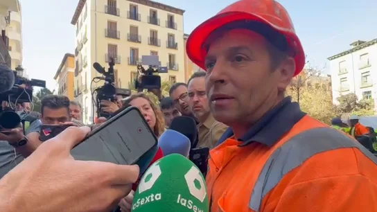 Habla uno de los obreros del edificio derrumbado en Madrid. Habla uno de los obreros del edificio derrumbado en Madrid.