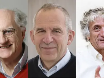 John Clarke, Michel H. Devoret, y John M. Martinis, ganadores del Nobel de Física 2025 John Clarke, Michel H. Devoret, y John M. Martinis, ganadores del Nobel de Física 2025