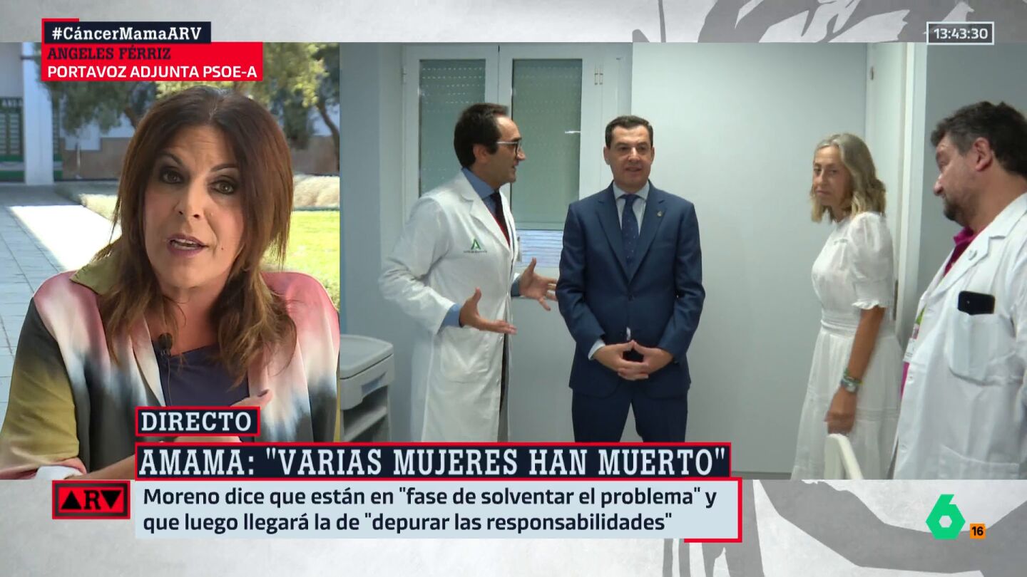 &Aacute;ngeles F&eacute;rriz, la portavoz socialista en el Parlamento andaluz: "Tenemos la lista de espera y la lista de mortalidad m&aacute;s alta de Espa&ntilde;a"