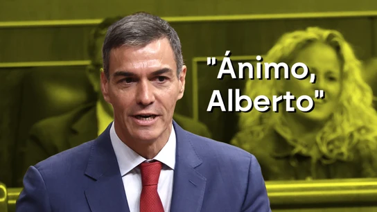 Pedro Sánchez y su "Ánimo, Alberto" al líder del PP Pedro Sánchez y su "Ánimo, Alberto" al líder del PP