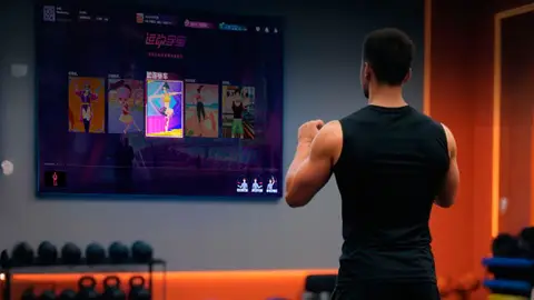 Haciendo deporte con esta consola Haciendo deporte con esta consola