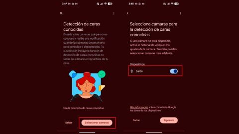 Activando el reconocimiento de rostros
