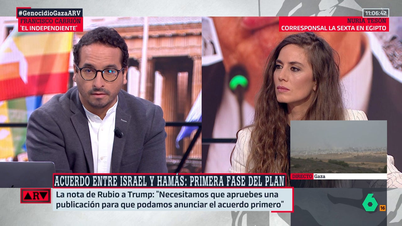Carrión señala que hay "máxima cautela" con el acuerdo entre Israel y Hamás: "Hay una enorme desconfianza con Netanyahu"