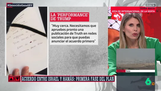 El contenido de la misteriosa nota que recibió Trump sobre el acuerdo entre Israel y Hamás: "Muy cerca" El contenido de la misteriosa nota que recibió Trump sobre el acuerdo entre Israel y Hamás: "Muy cerca"