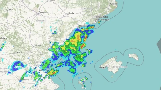 Las primeras lluvias por la DANA 'Alice' dejan acumulados de 45 litros en Valencia Las primeras lluvias por la DANA 'Alice' dejan acumulados de 45 litros en Valencia