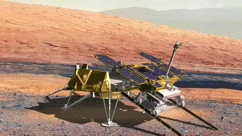 Plataforma de aterrizaje de la misión ExoMars Rosalind Franklin en Marte Plataforma de aterrizaje de la misión ExoMars Rosalind Franklin en Marte