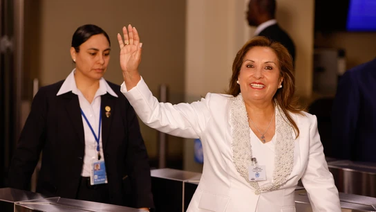 Dina Boluarte, a su llegada a la Cumbre de la ONU celebrada en Nueva York Dina Boluarte, a su llegada a la Cumbre de la ONU celebrada en Nueva York
