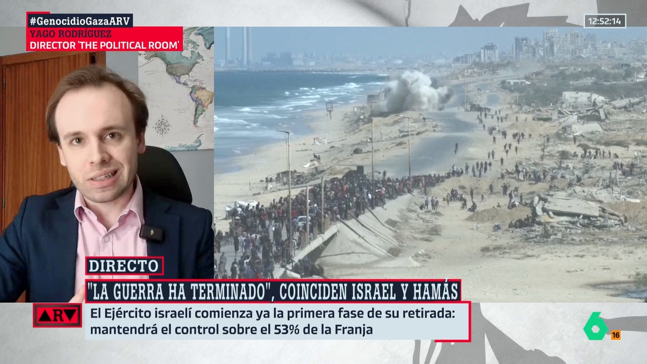 Yago Rodríguez advierte sobre el alto el fuego en Gaza: "No es el fin del conflicto; seguiremos viendo bombardeos"