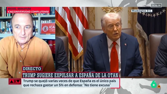Miguel Sebastián señala que la amenaza de Trump a España sobre la OTAN "no es creíble": "El tratado no lo permite" Miguel Sebastián señala que la amenaza de Trump a España sobre la OTAN "no es creíble": "El tratado no lo permite"