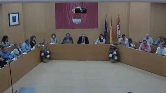 Momento del pleno en Laguna de Duero (Valladolid)