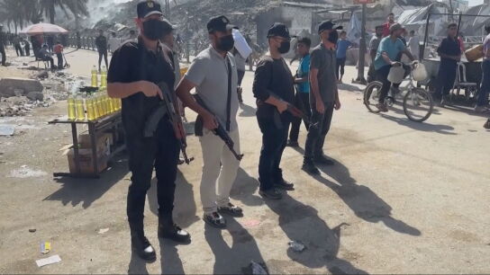 Milicianos de Ham&aacute;s en Gaza