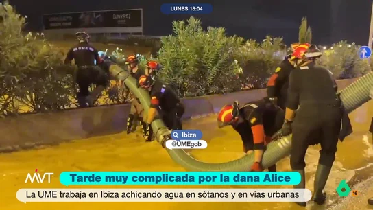 La UME trabaja en Ibiza para achicar agua tras la DANA Alice La UME trabaja en Ibiza para achicar agua tras la DANA Alice