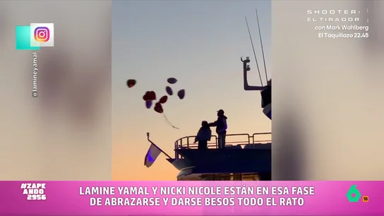 Nacho García, irónico al ver a Lamine Yamal y Nicki Nicole lanzando globos desde un yate: "¿Quién no ha hecho eso?" Nacho García, analiza en este vídeo las muestras de cariño entre Lamine Yamal y su novia Nicki Nicole que han subido a sus redes, mientras que Dani Mateo les reclama que se vayan un fin de semana a Cabárceno para que haya "cachorro".