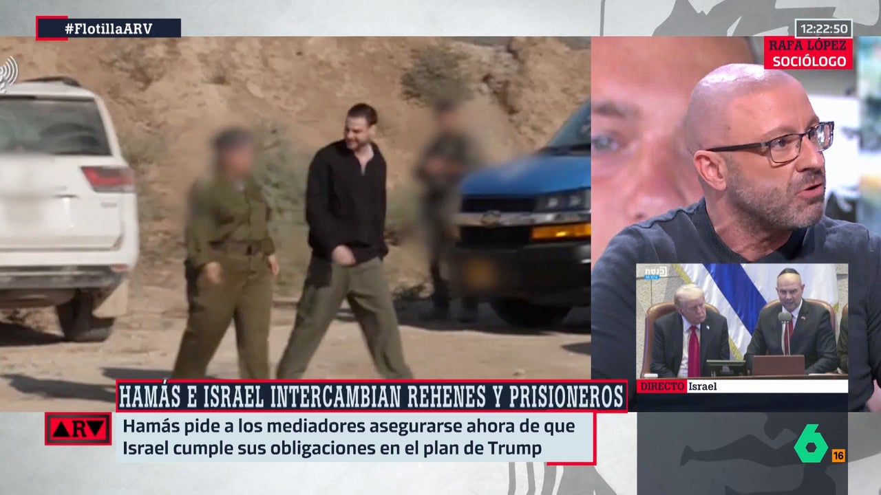 Rafa López, sobre el alto el fuego entre Israel y Hamás: "Ya lo vimos en Irak: la destrucción beneficia a la industria armamentística y la reconstrucción a la inmobiliaria"
