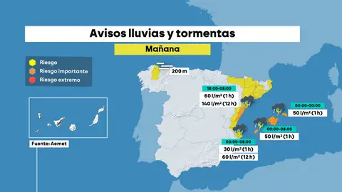 Alice todavía no ha terminado: las fuertes lluvias vuelven a Tarragona, Baleares y norte de la Comunidad Valenciana Alice todavía no ha terminado: las fuertes lluvias vuelven a Tarragona, Baleares y norte de la Comunidad Valenciana