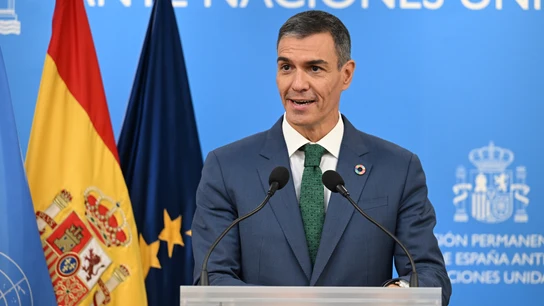 El presidente del Gobierno, Pedro Sánchez, comparece en la sede de la Representación Permanente de España ante Naciones Unidas El presidente del Gobierno, Pedro Sánchez, comparece en la sede de la Representación Permanente de España ante Naciones Unidas