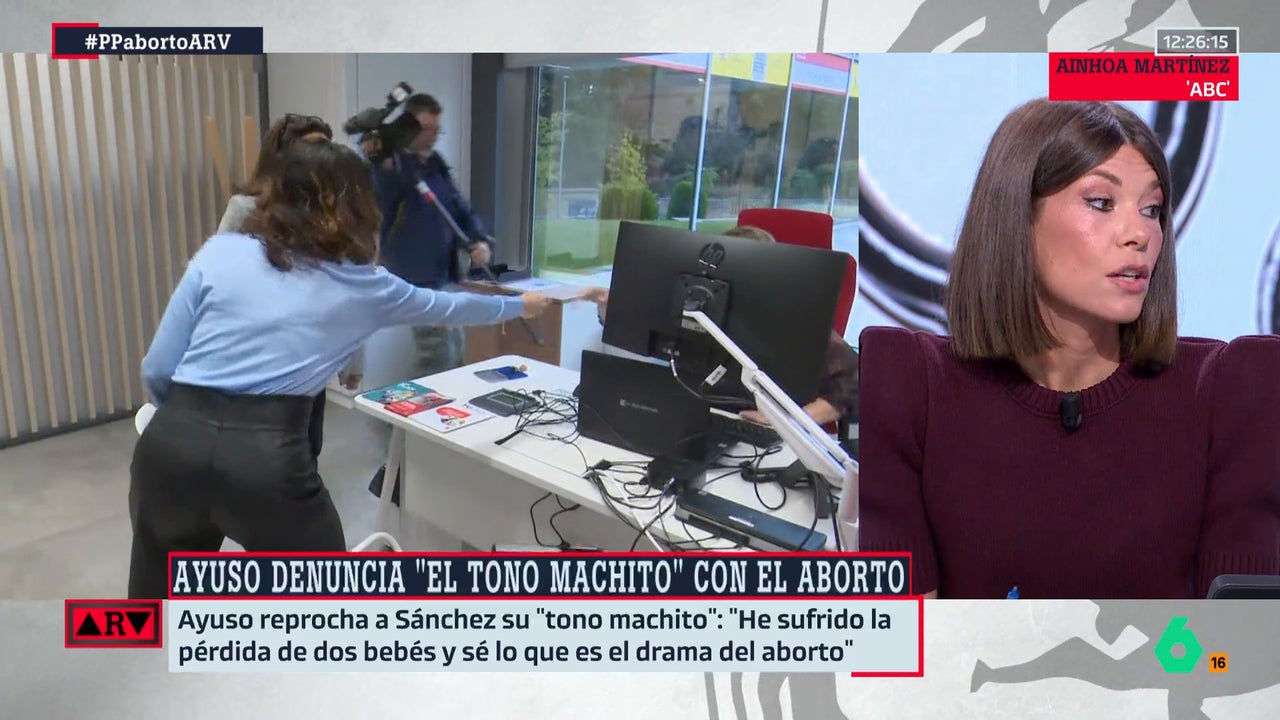 Ainhoa Martínez responde a Ayuso recordando que ella también sufrió un aborto no querido y recuerda: "Hablamos de mujeres que quieren interrumpirlo"