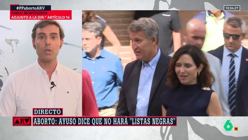 Montesinos confirma que Ayuso va "completamente por libre" dentro del PP en el tema del aborto: "En su entorno reconocen que en Madrid les funciona"