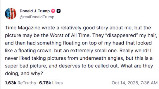 Donald Trump en sus redes sociales
