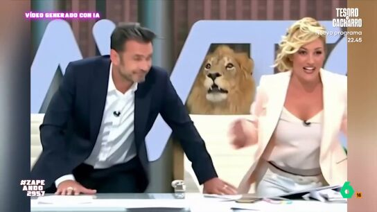 Aprovechando el v&iacute;deo viral de la rata que se cuela en un informativo de Al Jazeera, generado por inteligencia artificial, Zapeando hace lo propio con un le&oacute;n y M&aacute;s Vale Tarde. El resultado, que se puede ver en este v&iacute;deo, deja mucho que desear.