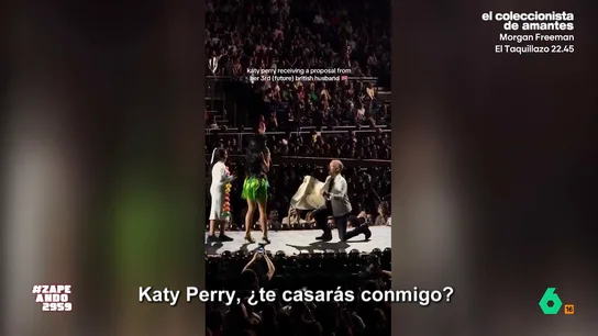 La reacción de Katy Perry cuando un fan le pide matrimonio en un concierto: "Deberías habérmelo preguntado hace 48 horas" Tras las fotos publicadas hace un par de días que confirman que Katy Perry y Justin Trudeau estarían juntos, la cantante habla de ello con un fan que le pide matrimonio: "¿Te estás quedando conmigo? ¡Hoy no!".
