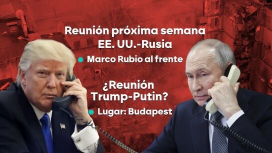 Trump y Putin acuerdan celebrar una reuni&oacute;n en Budapest para abordar la guerra en Ucrania tras una llamada "productiva".