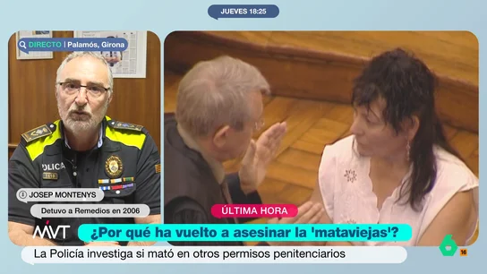 Habla el inspector que detuvo a la 'mataviejas' en 2006: "Le notamos indiferencia, como si no fuera con ella" Josep Montenys, uno de los policías que detuvo a Remedios Sánchez, la 'mataviejas', por el asesinato de tres ancianas en 2006, recuerda en este vídeo el caso, la detención y cómo era su modus operandi.