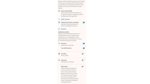Historial de eventos