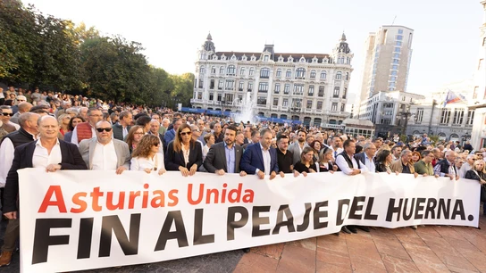 Miles de personas protestan en Asturias contra el peaje del Huerna: "Es un atraco y una estafa" Miles de personas protestan en Asturias contra el peaje del Huerna: "Es un atraco y una estafa"