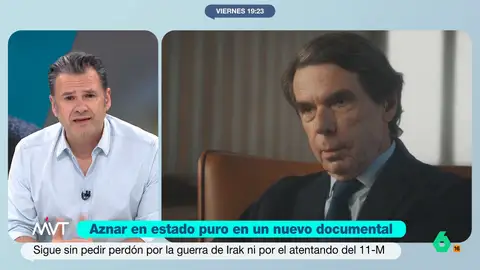 Iñaki López, sobre Aznar: "Es uno de los políticos más mentirosos que hemos tenido que sufrir en España" El expresidente popular ha hablado en un documental sobre algunos momentos polémicos de su legislatura, entre ellos los atentados del 11M. Aznar ha insistido en que su gobierno siempre dijo la verdad.