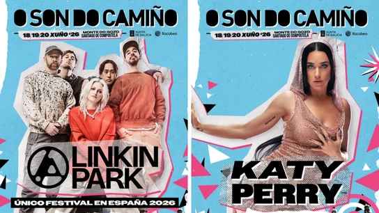 Los carteles de Katy Perry y Linkin Park en el festival O Son do Camiño Los carteles de Katy Perry y Linkin Park en el festival O Son do Camiño