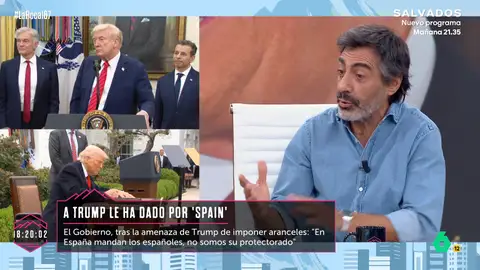 Juan del Val: "Cuando veo a Trump refiriéndose a España de esa manera, a mí me entra un patriotismo que no suelo tener" Juan del Val: "Cuando veo a Trump refiriéndose a España de esa manera, a mí me entra un patriotismo que no suelo tener"