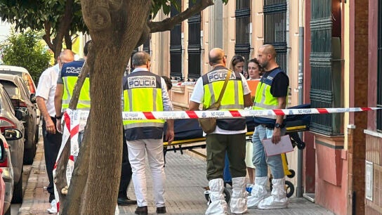 Agentes de Polic&iacute;a, en el lugar del crimen en Dos Hermanas