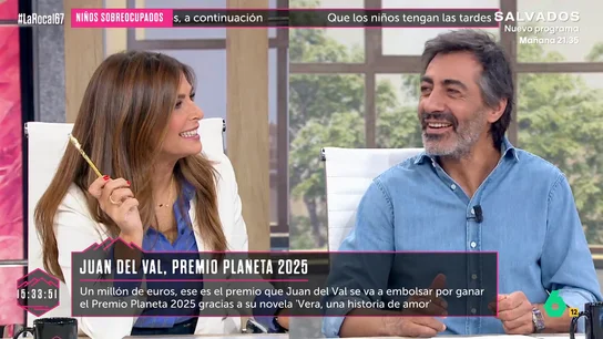 Nuria Roca, sobre Juan del Val y el millón de euros por el Premio Planeta: "No le han hecho el bizum" Nuria Roca, sobre Juan del Val y el millón de euros por el Premio Planeta: "No le han hecho el bizum"
