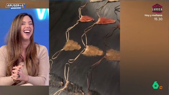 La risa floja de Tatiana Ar&uacute;s al presentar la nueva colecci&oacute;n de ropa interior de Kim Kardashian que simula estar cubierta de vello p&uacute;bico