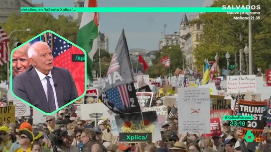 Josep Borrell reacciona a las amenazas de Trump a España: "Exigir un 5% del PIB en defensa no tiene sentido" Josep Borrell reacciona a las amenazas de Trump a España: "Exigir un 5% del PIB en defensa no tiene sentido"