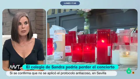 Bea de Vicente, sobre las adolescentes que habrían acosado a la joven que se ha suicidado: "Podrían ser imputadas por homicidio" Beatriz de Vicente explica en este vídeo que las presuntas acosadoras de Sandra, la joven de Sevilla que se ha suicidado por sufrir acoso escolar, podrían enfrentarse a "medidas de internamiento" si se demuestra nexo causal con el suicidio.