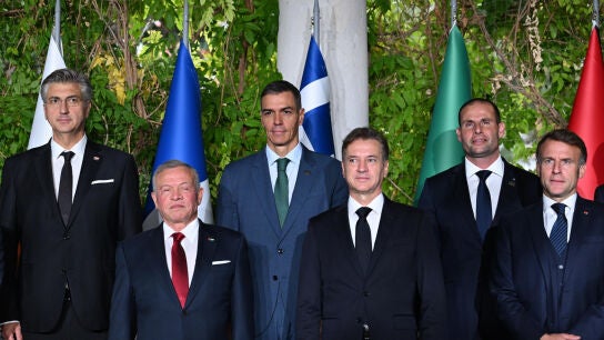 Pedro S&aacute;nchez, con la Comisi&oacute;n Europea